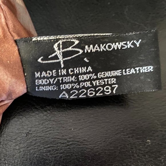 B. Makowsky Purple 100% Leather Crossbody Bag Animal Print Interior Lining - Picture 8 of 8